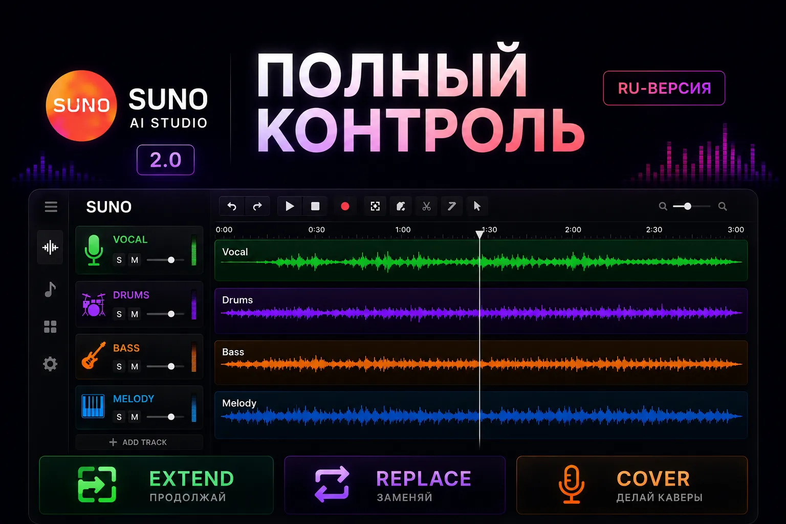 Suno AI Часть 2: Suno Studio — полный гайд для музыкантов