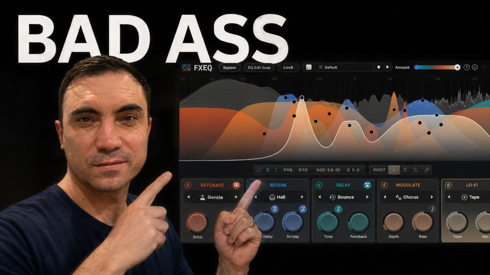 iZotope FXEQ plugin interface — frequency specific effects