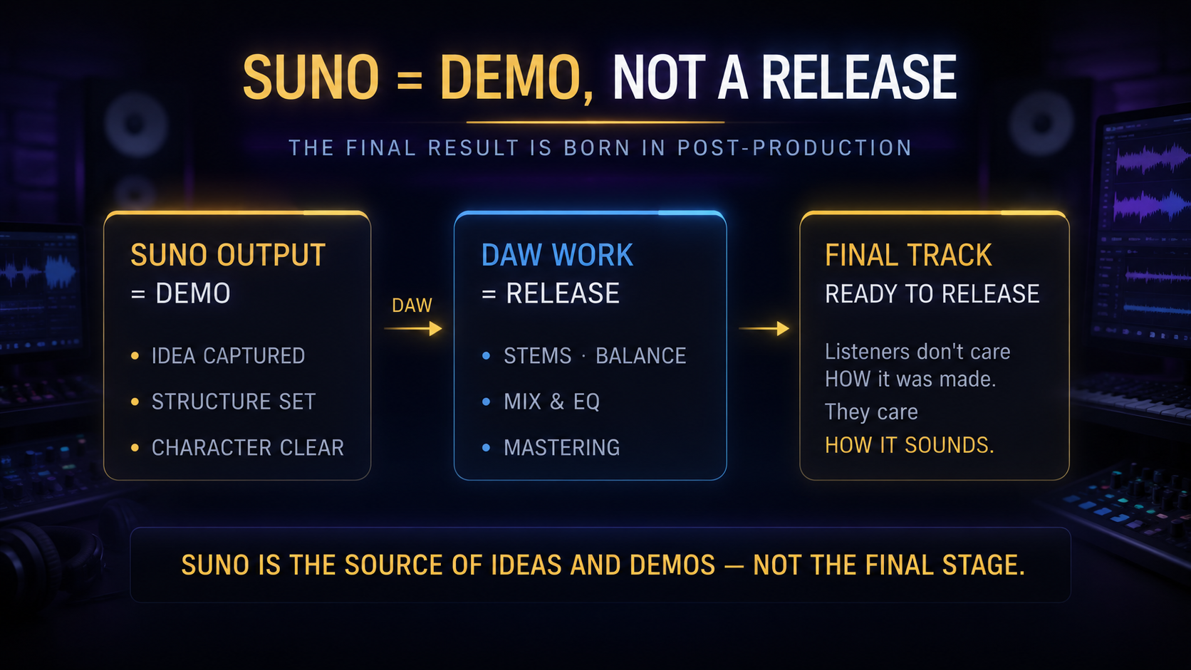 Suno = Demo, Not a Release