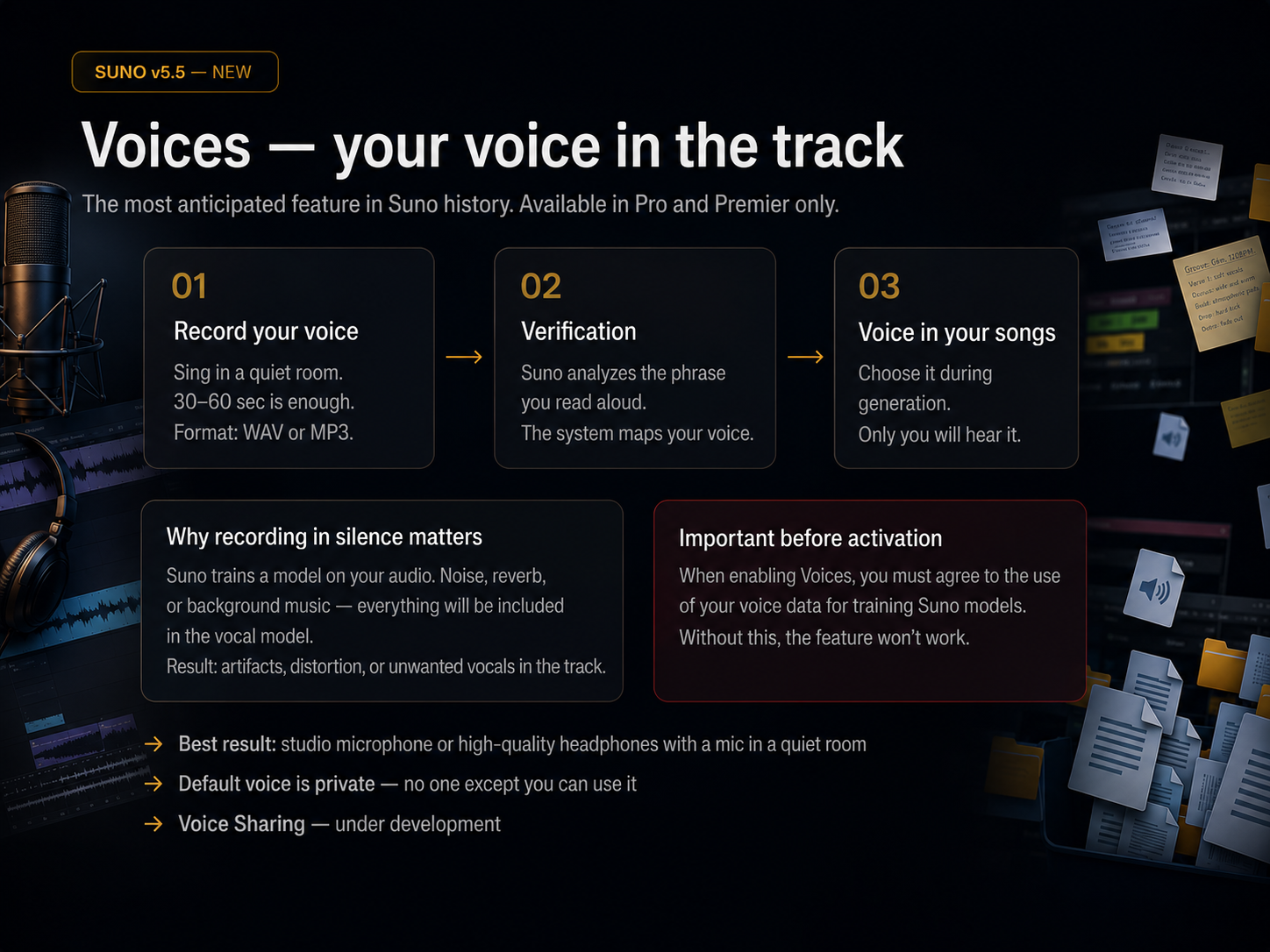 Voices in Suno v5.5 — voice cloning