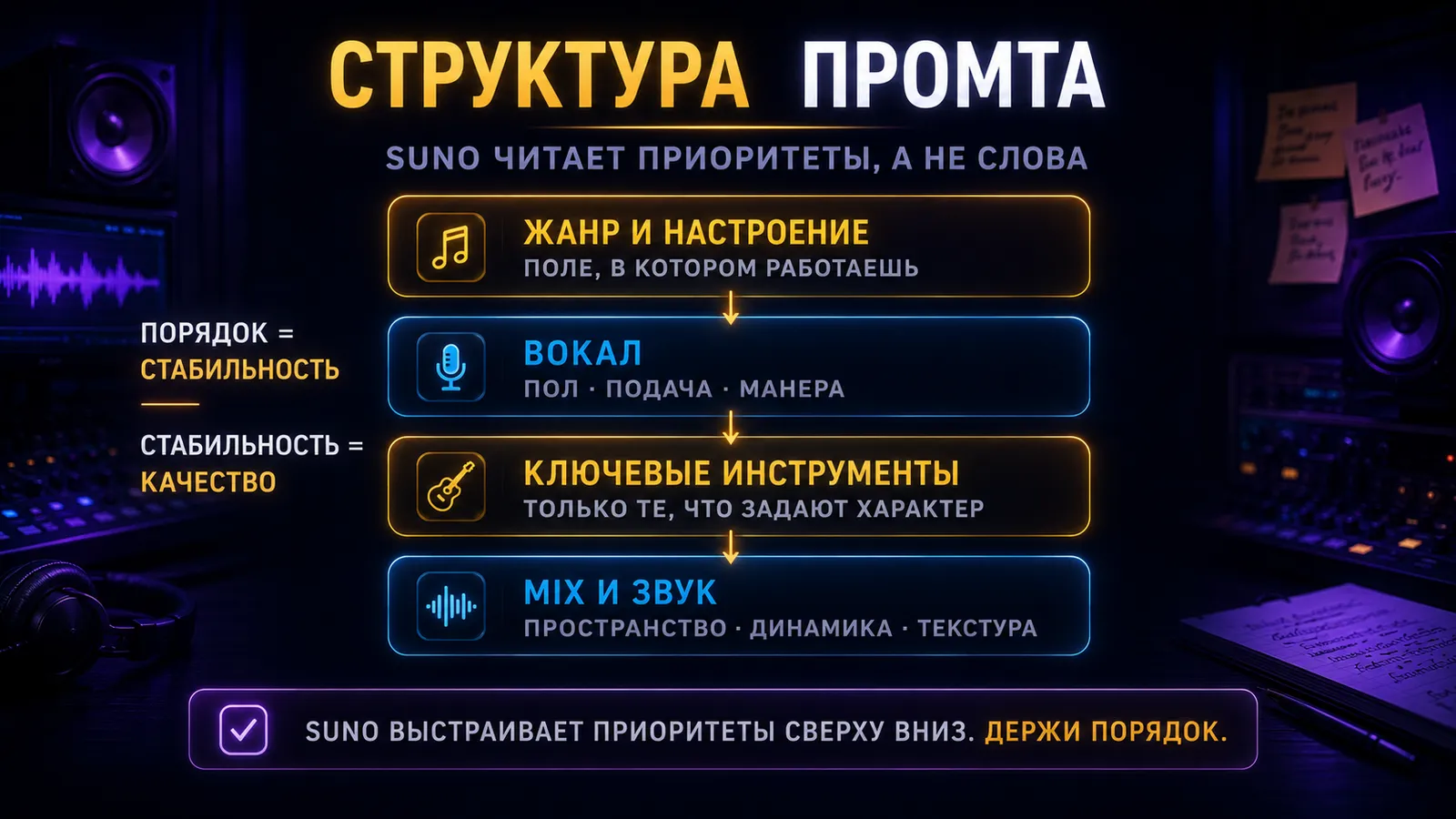 Структура промпта в Suno