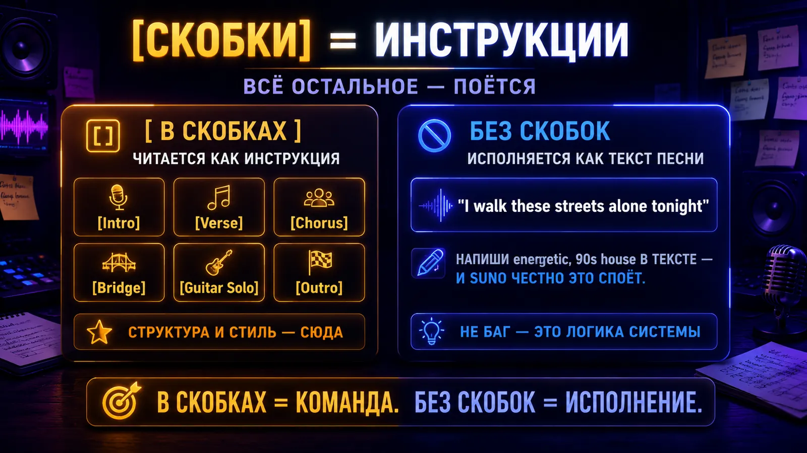Скобки — инструкции для Suno