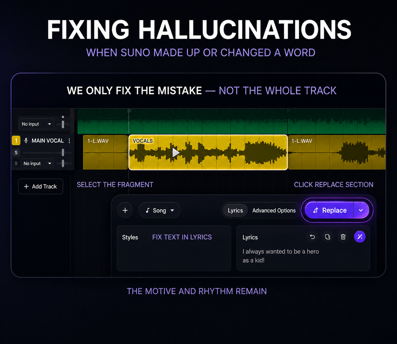 Fix only the mistake — not the whole track