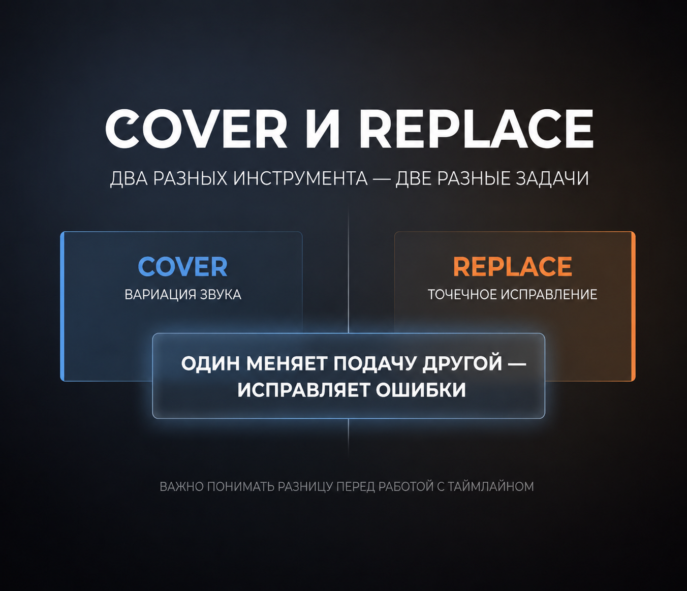 Cover и Replace — два разных инструмента под две разные задачи