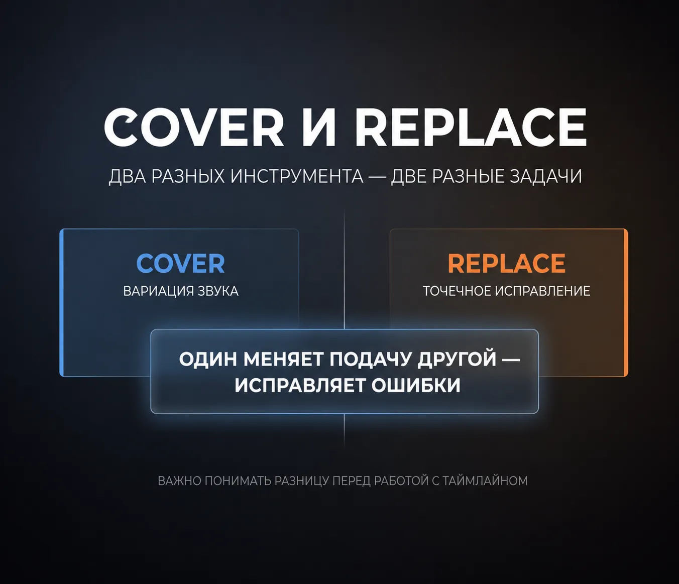 Cover и Replace — два разных инструмента под две разные задачи