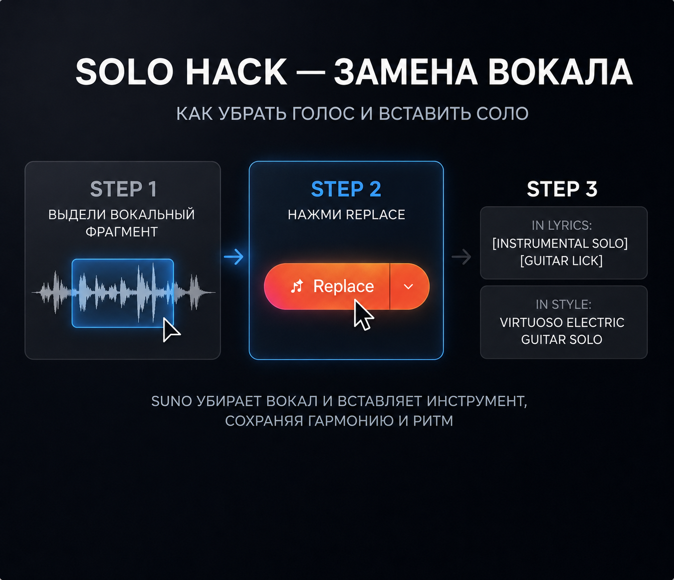 Solo Hack — убираем голос и вставляем соло в три шага
